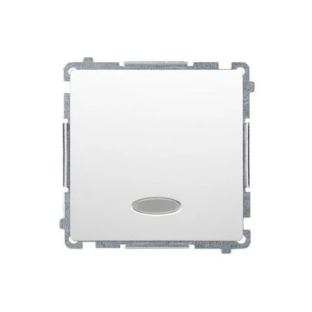 Wylaczniki-jednobiegunowe - biały włącznik jednobiegunowy z podświetleniem led kolor niebieski (moduł) szybkozłączka bmw1l.01/11 simon basic kontakt-simon 