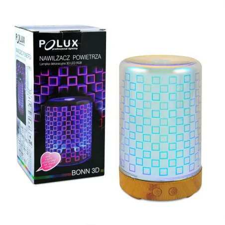 Nawilzacze-i-odswiezacze-powietrza - nawilżacz powietrza+lampka dekoracyjna rgb 12w 100ml bonn 3d 311344 polux 
