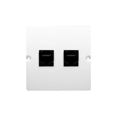 Gniazda-telefoniczne - białe gniazdo telefoniczne podwójne rj11 (moduł) bmtf2.02/11 simon basic kontakt-simon 
