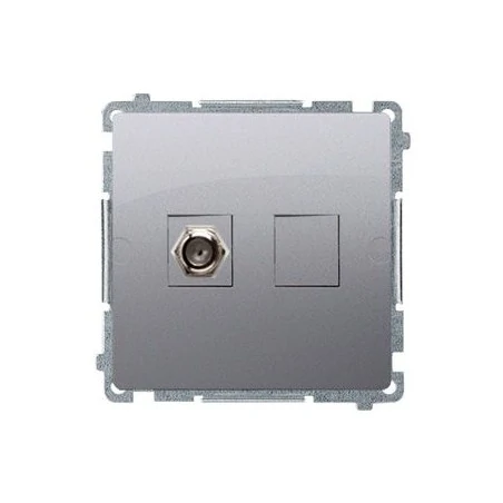 Gniazda-antenowe - gniazdo antenowe typu „f” pojedyncze inox bmaf1.01/21 simon basic kontakt-simon 