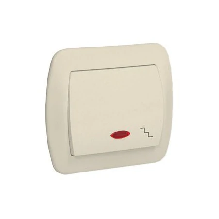 Wylaczniki-schodowe - beżowy włącznik schodowy z podświetleniem aw6l/12 simon akord kontakt-simon 