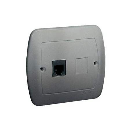 Gniazda-telefoniczne - gniazdo telefoniczne pojedyncze rj12 aluminiowy at1/26 simon akord kontakt-simon 