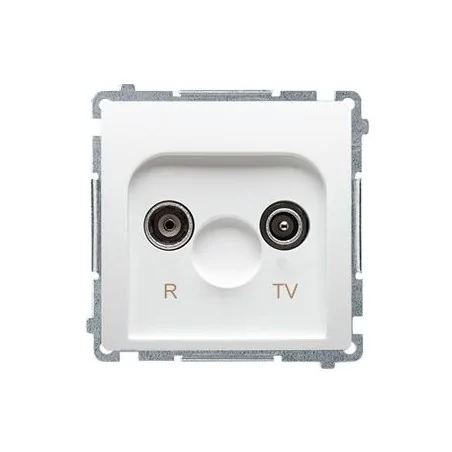 Gniazda-antenowe - białe gniazdo antenowe r-tv tłum.:1db bmzar1/1.01/11 simon basic kontakt-simon 