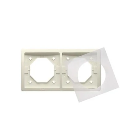 Ramki-instalacyjne - ramka podwójna ip44 beżowa bmr2b/12 simon basic standard kontakt-simon 