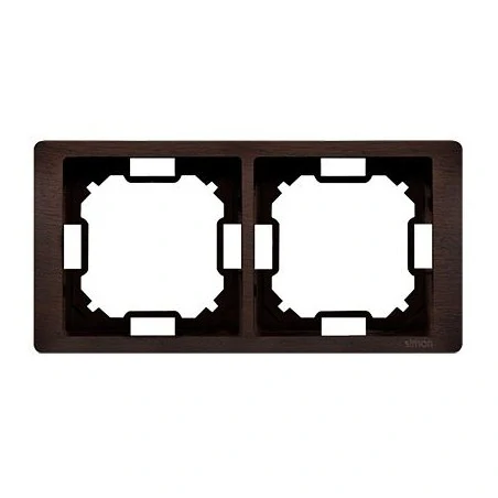 Ramki-instalacyjne - ramka podwójna mahoniowa hydrografika bmrc2/050 simon basic neos kontakt-simon 