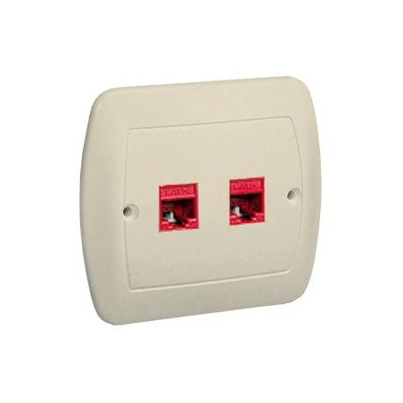 Gniazda-komputerowe - beżowe gniazdo komputerowe podwójne rj45 af52/12 simon akord kontakt-simon 