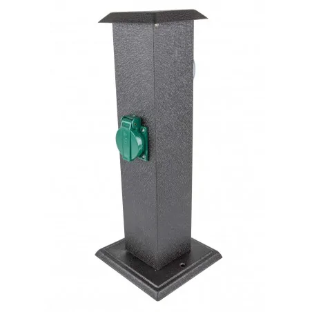 Slupki-ogrodowe - słupek ogrodowy z dwoma gniazdami hermetycznymi i programatorem wysokość 40cm 3680w ip44 so-04 rum-lux 