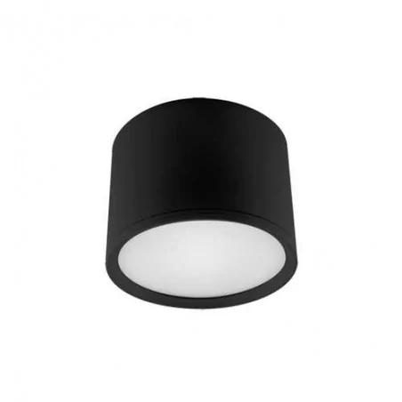 Oprawy-sufitowe - oprawa sufitowa led w kolorze czarnym walec 7w 4000k rolen led 03780 ideus 