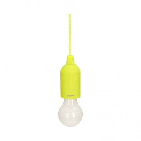 Lampy-sufitowe - limonkowa lampka na camping na baterie or-la-1407/l orno 