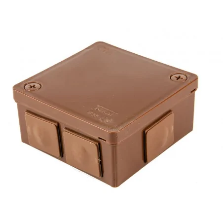 Puszki-natynkowe - puszka natynkowa brązowa dławicowa ip55 022-02 viplast 