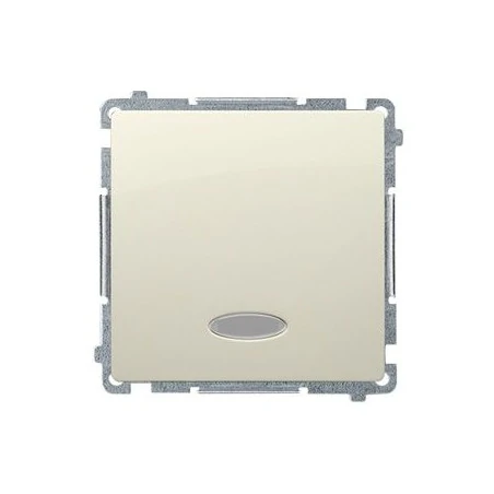 Wylaczniki-jednobiegunowe - beżowy włącznik jednobiegunowy z podświetleniem led kolor niebieski (moduł) szybkozłączka bmw1l.01/12 simon basic kontakt-simon 