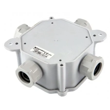 Puszki-natynkowe - puszka natynkowa ip 67 z dławikami szara a.0036 pawbol 