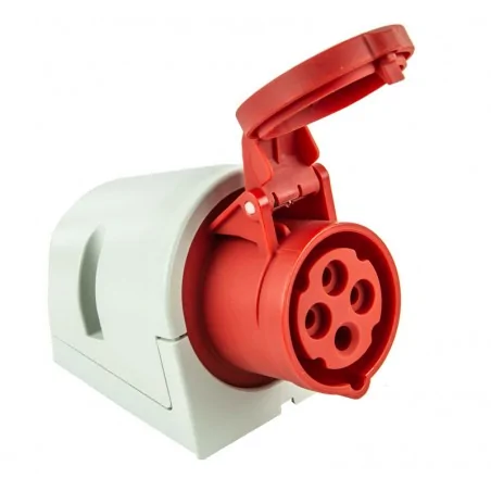 Gniazda-silowe - gniazdo siłowe stałe natynkowe izolowane na 4 bolce 16a 400v ip44 114-6 pce 