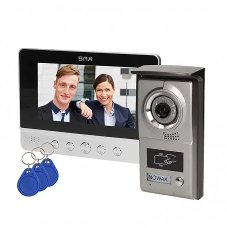 Wideodomofony - zestaw wideodomofonowy z czytnikiem breloków charon bax 7 vdp-40 orno 