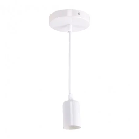 Lampy-sufitowe - wisząca oprawka na żarówkę biała zwis uno e27 clg white 03810 ideus 