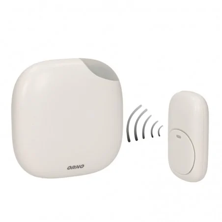 Dzwonki-do-drzwi-bezprzewodowe - bezprzewodowy dzwonek do drzwi 230v z learning system i funkcją alarmu logico ac or-db-qm-125 orno 