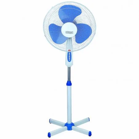 Wentylatory-podlogowe - wentylator podłogowy biało-niebieski 40cm 40w fs-1620 primax 