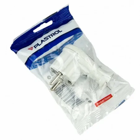 Rozgalezniki - wtyczka rozbieralna kątowa biała wt-50 plastrol 