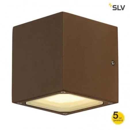 Kinkiety-ogrodowe - kinkiet zewnętrzny sitra cube rdzawa gx53 max 9w ip44 slv 