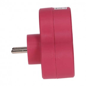 Rozgalezniki - rozgałęźnik potrójny z uziemieniem w kolorze różowym 3x2p+z or-ae-13134/p orno 