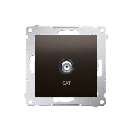 Gniazda-antenowe - gniazdo antenowe typu „f” pojedyncze brązowy mat dasf1.01/46 simon 54 kontakt-simon 