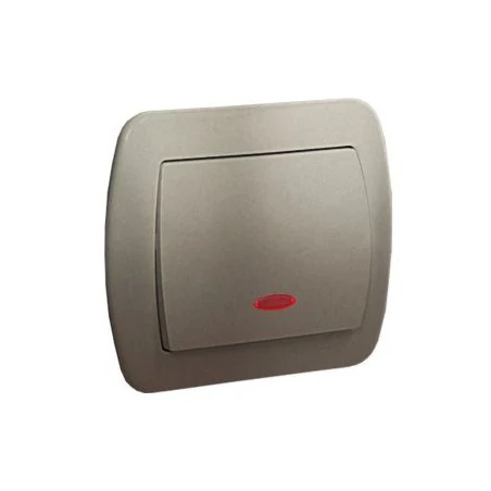 Wylaczniki-jednobiegunowe - satynowy włącznik jednobiegunowy z podświetleniem aw1l/29 simon akord kontakt-simon 