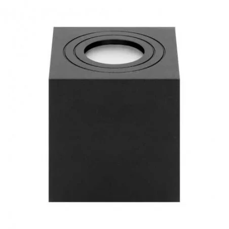 Oprawy-sufitowe - kwadratowa oprawa sufitowa natynkowa czarna ip54 gu10 50w megy dls or-od-6143bgu10 orno 