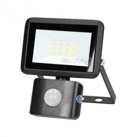 Naswietlacze-led-10w - naświetlacz led z czujnikiem ruchu w kolorze czarnym 10w 4000k ip44 bulled s or-nl-6153blr4 orno 