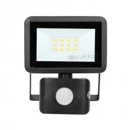 Naswietlacze-led-10w - naświetlacz led z czujnikiem ruchu w kolorze czarnym 10w 4000k ip44 bulled s or-nl-6153blr4 orno 