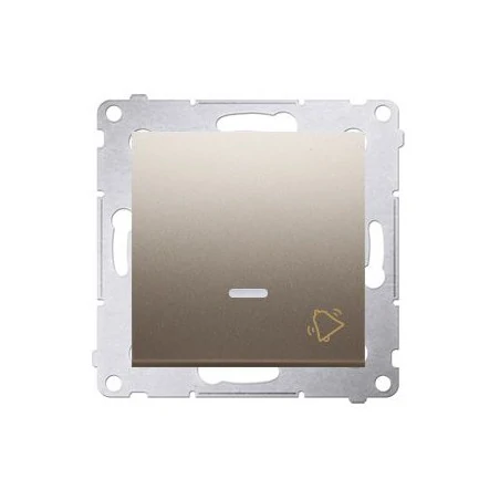 Wlaczniki-i-przyciski-dzwonkowe - przycisk dzwonek z podświetleniem led 10ax złoty mat dd1l.01/44 simon 54 kontakt-simon 