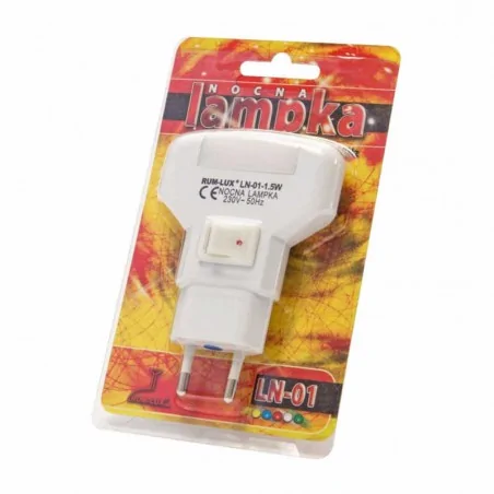 Lampki-do-kontaktu - mała lampka nocna do kontaktu ln-01 niebieska rum-lux 