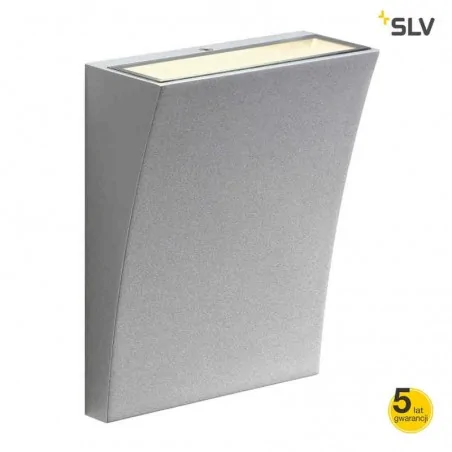 Kinkiety-ogrodowe - lampa zewnętrzna naścienna led w kolorze szarym 10w 3000k ip44 delwa wide led slv 