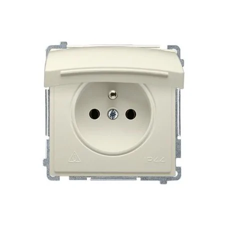Gniazda-elektryczne - beżowe gniazdo wtyczkowe ip44 -  klapka bmgz1b.01/12 simon basic kontakt-simon 