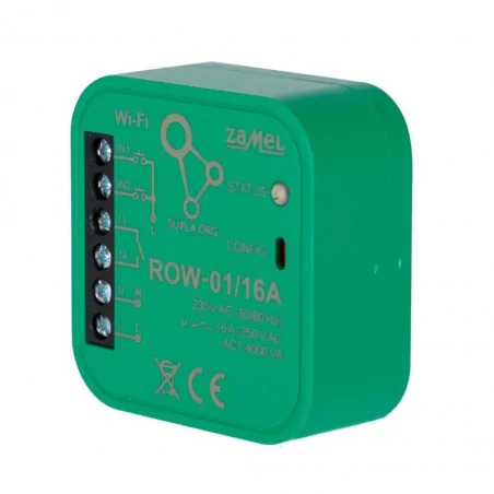 Sterowniki-i-odbiorniki - odbiornik wi-fi jednokanałowy dwukierunkowy row-01 16a supla zamel 