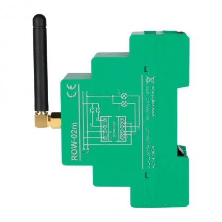 Sterowniki-i-odbiorniki - odbiornik modułowy wi-fi 2-kanałowy na szynę row-02m 16a supla zamel 