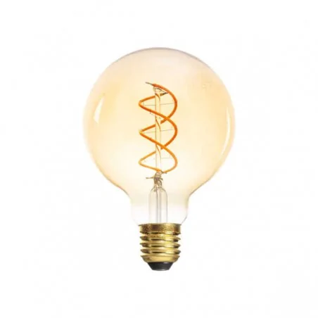 Zarowki-dekoracyjne - żarówka dekoracyjna z filamentami o mocy 5w bardzo ciepła 1800k e27 globe xled g95 5w-sw 29644 kanlux 