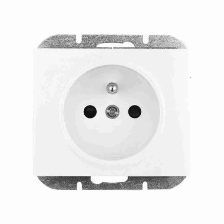 Gniazda-pojedyncze-podtynkowe - białe gniazdo pojedyncze z uziemieniem onyx pt-16o abex 