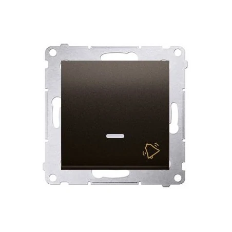 Wlaczniki-i-przyciski-dzwonkowe - przycisk dzwonek z podświetleniem led 10ax brązowy mat dd1l.01/46 simon 54 kontakt-simon 