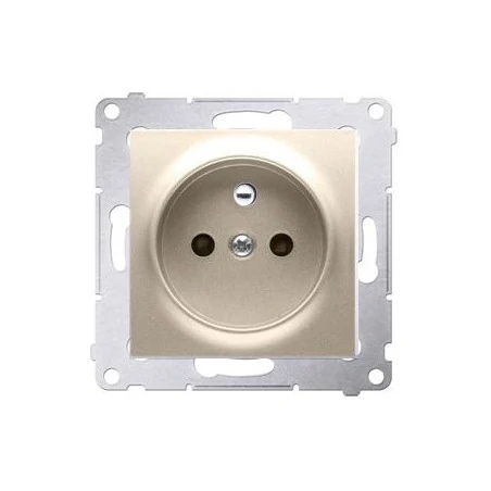 Gniazda-elektryczne - gniazdo pojedyncze z uziemieniem złoty mat dgz1z.01/44 simon 54 kontakt-simon 