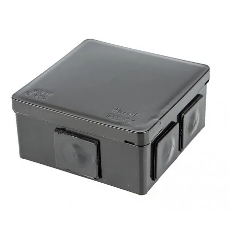 Puszki-natynkowe - puszka natynkowa hermetyczna czarna 002-05 vp-02 viplast 