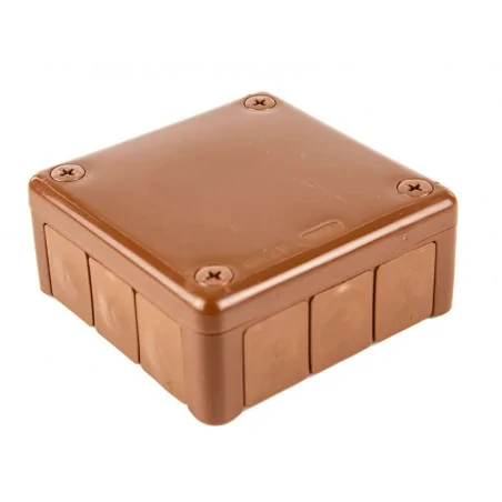 Puszki-natynkowe - puszka n/t brązowa z dławicami brązowa ip55 041-02 vp-41 viplast 