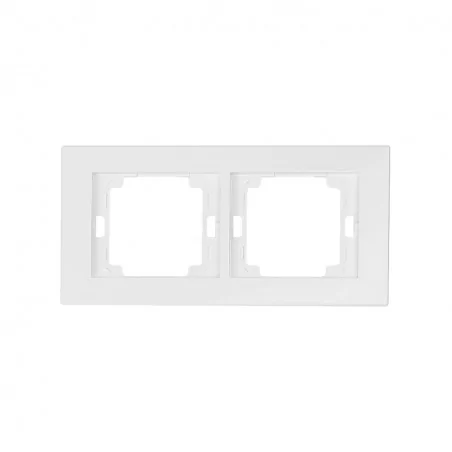 Ramki-podwojne - ramka podwójna biała pozioma onyx ra-2o abex 