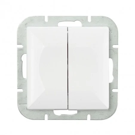 Wylaczniki-podwojne - łącznik świecznikowy biały wp-2p perła abex 