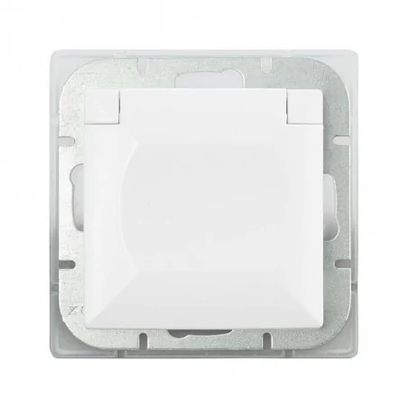 Gniazda-pojedyncze-podtynkowe - gniazdo pojedyncze bryzgoszczelne z klapką pt-16ph perła abex 