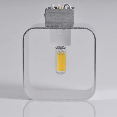 Kinkiety-do-salonu - kinkiet oświetleniowy kwadrat srebrny szczotkowany g9 izar polux 