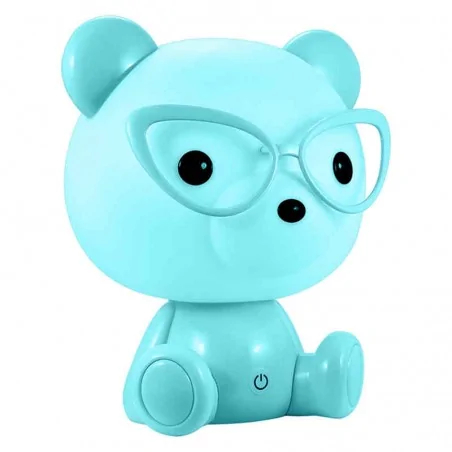 Oswietlenie-do-pokoju-dzieciecego - lampka nocna polux miś led 2,5w niebieska 