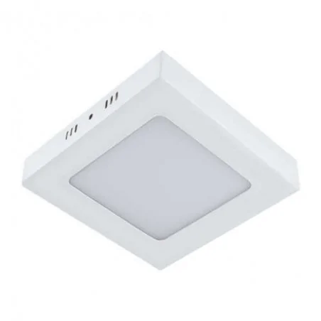 Plafony - plafon sufitowy kwadratowy biały o mocy 6w neutralne światło 4000k 540lm martin led d 02908 ideus 