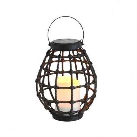 Latarenki-ogrodowe - metalowa latarenka solarna ze świecą led do ogrodu koge polux 