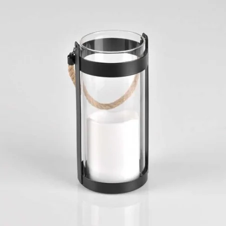 Latarenki-ogrodowe - latarenka solarna ogrodowa z bardzo ciepłym światłem 2200k czarny/przezroczysty askoy 313225 polux 