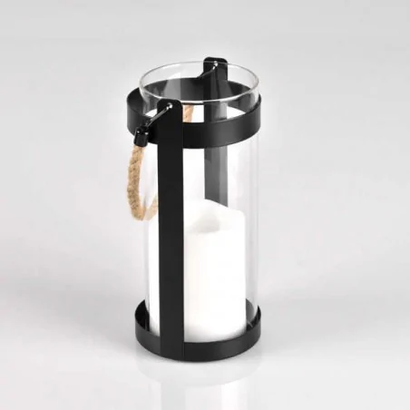 Latarenki-ogrodowe - latarenka solarna ogrodowa z bardzo ciepłym światłem 2200k czarny/przezroczysty askoy 313225 polux 